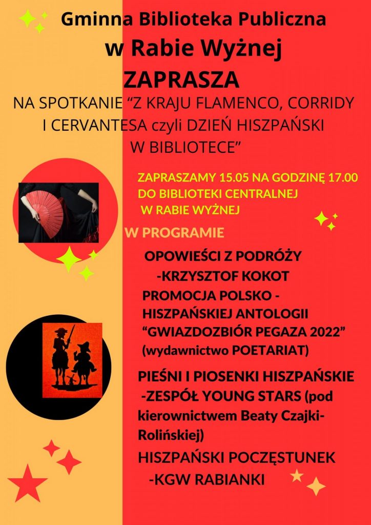 Żółto-czerwony plakat - treść taka jak poniżej obrazka